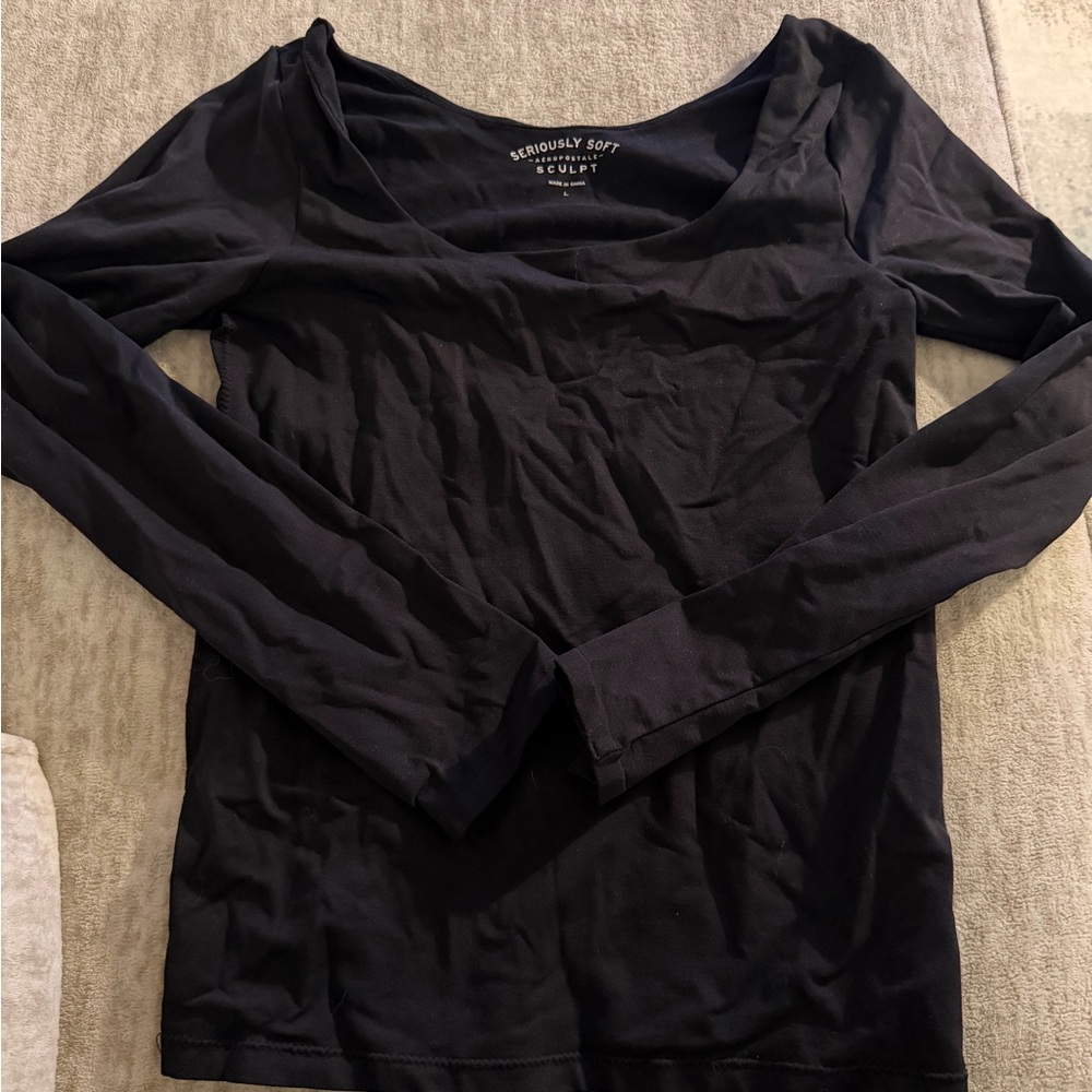 Aeropostale Seriously Soft Black Long Sleeve Tee